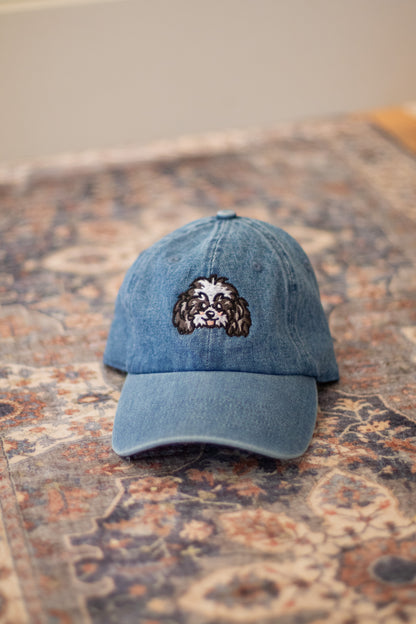 Custom Pet Portrait Denim Hat