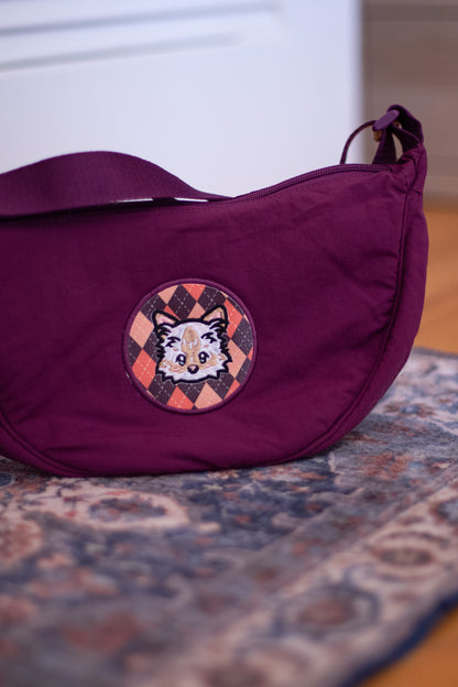 Custom Pet Portrait Crescent Bag (w/ patch)