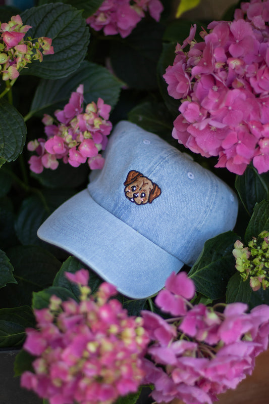 Custom Pet Portrait Denim Hat