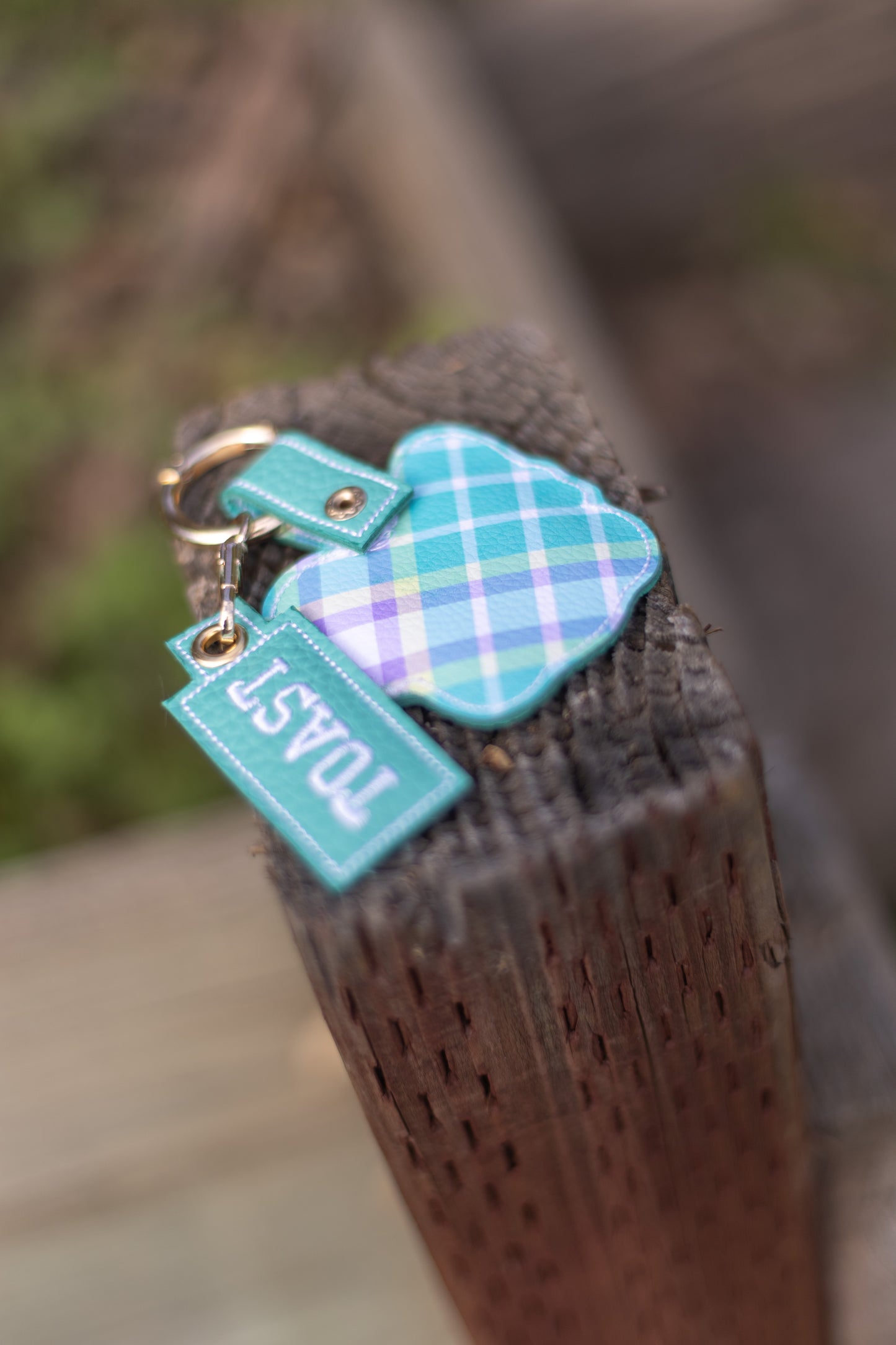 Patterned Custom Pet Portrait Keychain