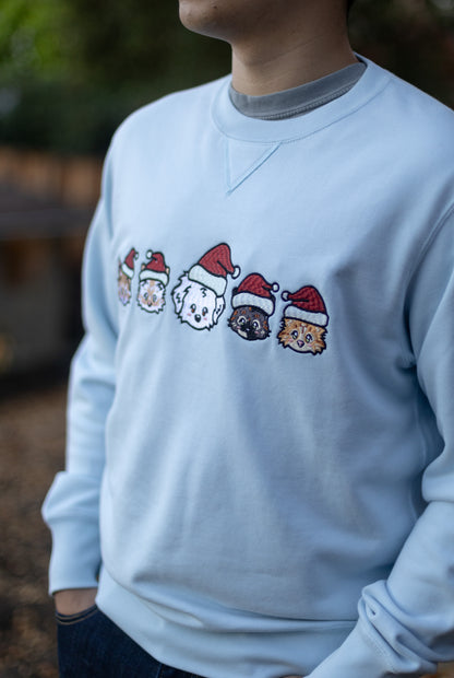 Santa Paws Custom Pet Portrait Crewneck