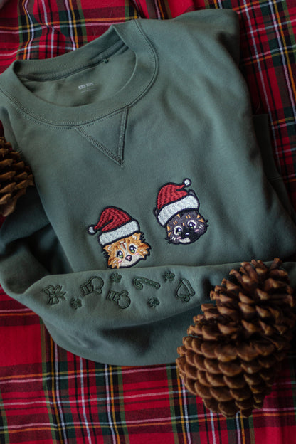 Santa Paws Custom Pet Portrait Crewneck