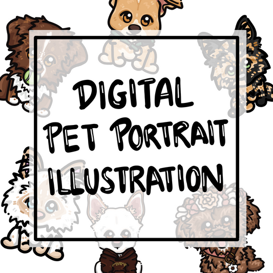 Digital Pet Portrait Illustration